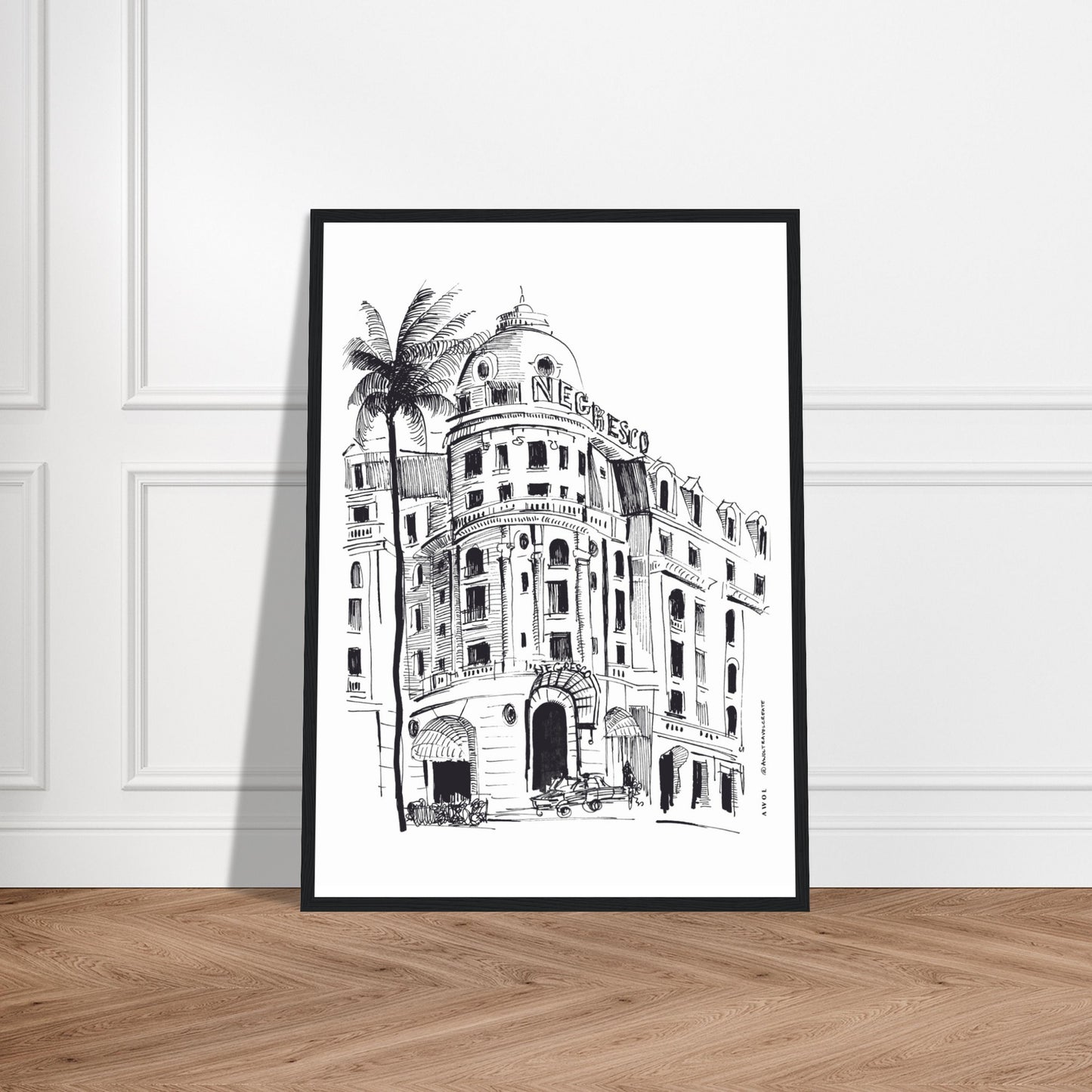 Palm Trees On The French Riviera: Côte d'Azur Framed Art Print