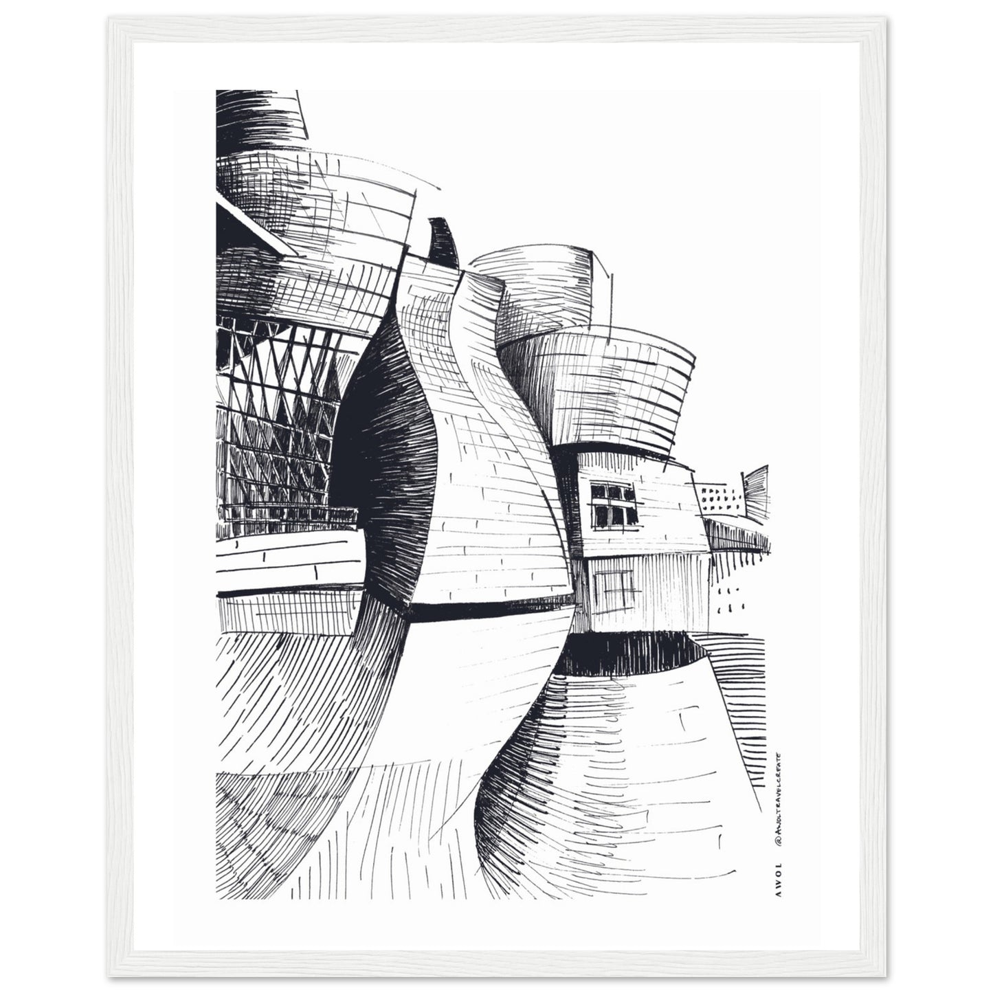 The Guggenheim Bilbao, Modern Architecture Masterpiece: Framed Art Print