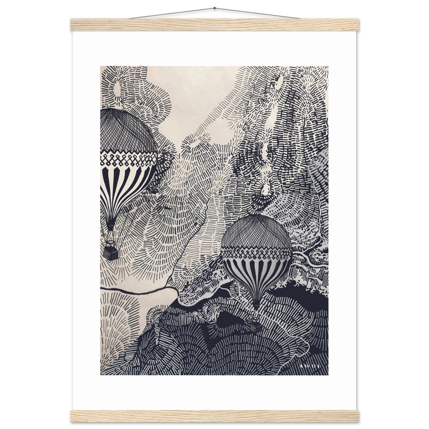 Dream Big Art Print: Vintage Travel In The Sky, Poster With Hanger