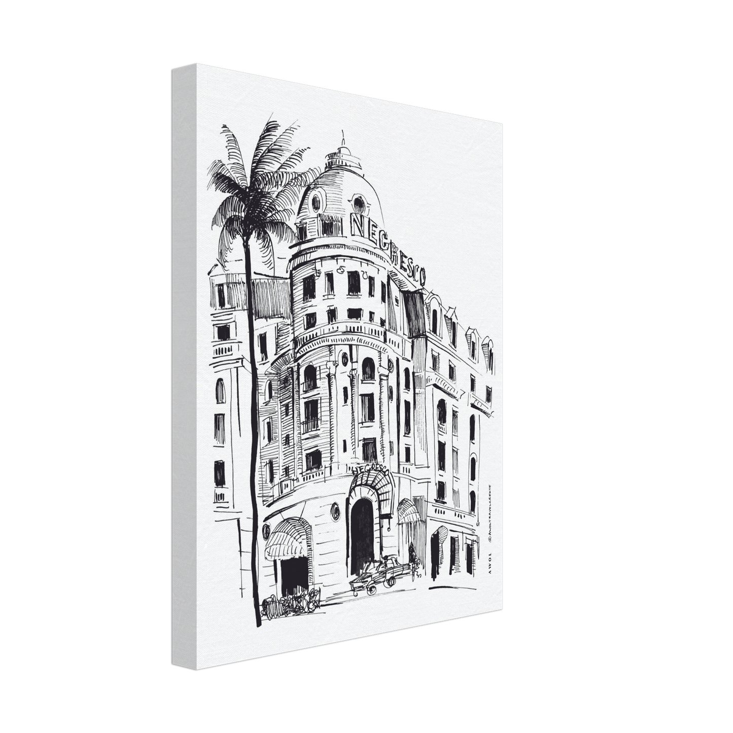 Elegant Architecture Of France, Art On Canvas Print