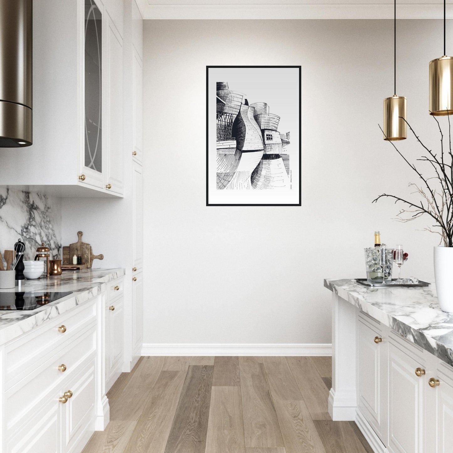 The Guggenheim Bilbao, Modern Architecture Masterpiece: Framed Art Print