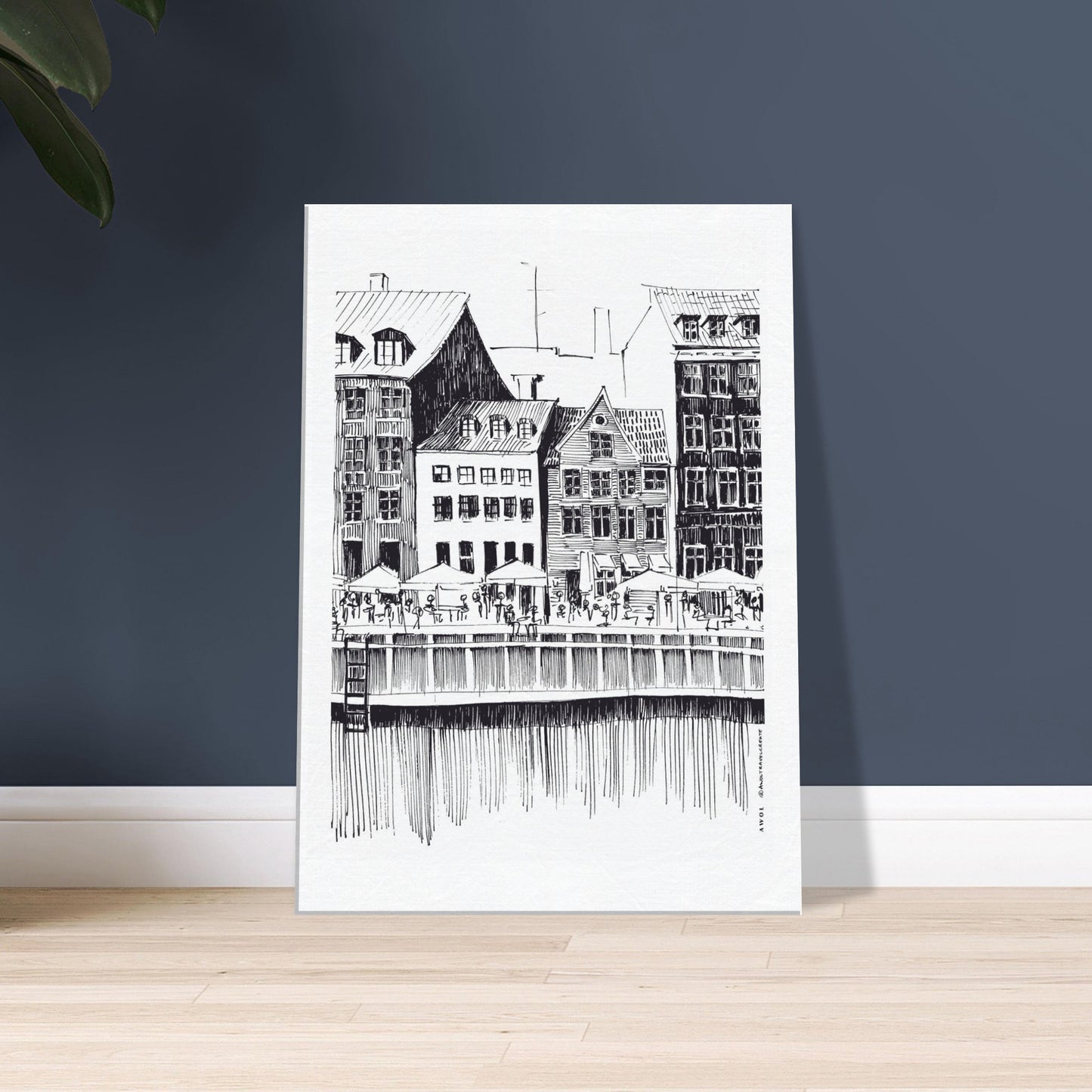 Saturday Afternoon On Nyhavn Canal In Copenhagen, Denmark: Canvas Art Print