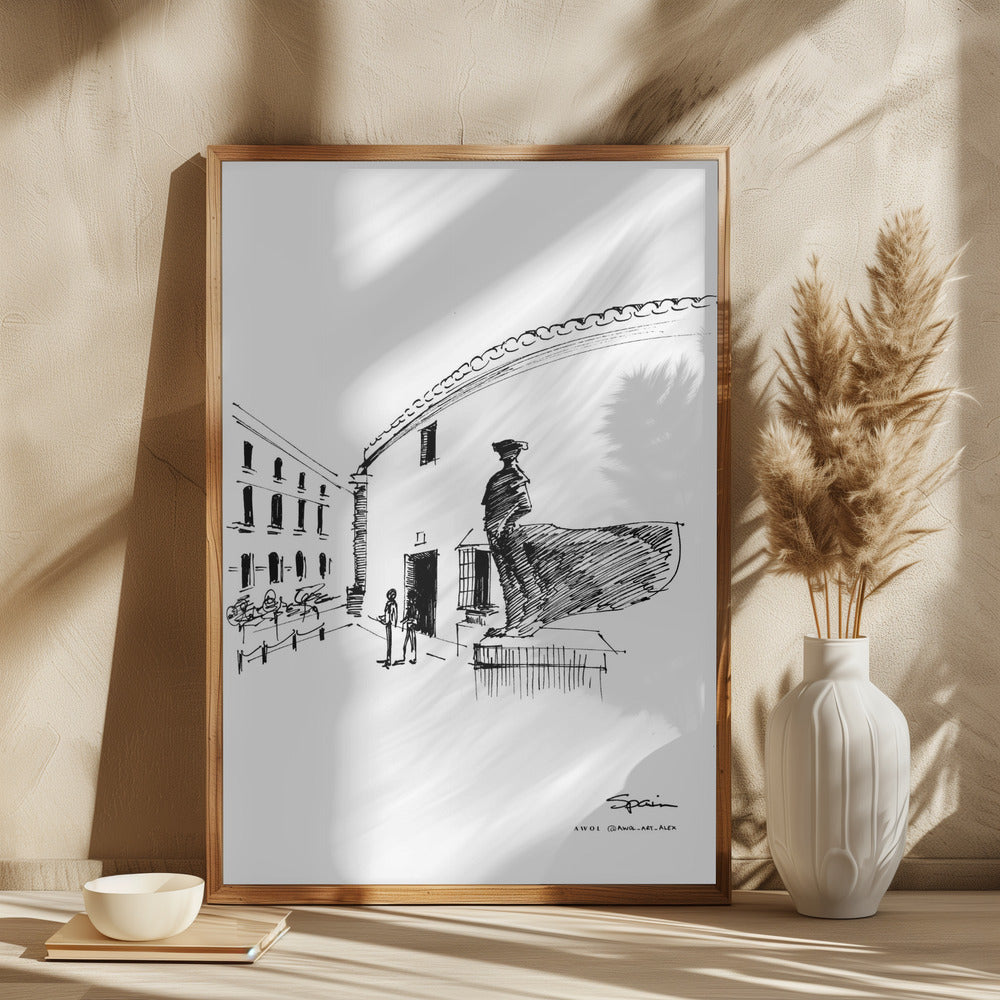 The Spirit of Andalucia, Spain – Ronda Street Style: Fine Art Wooden Framed Poster