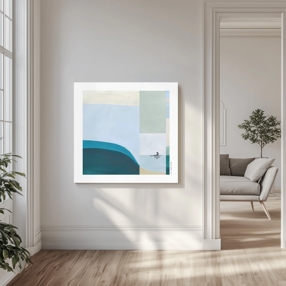 Flow State, City Calm: Minimalist Yoga Fine Art Poster