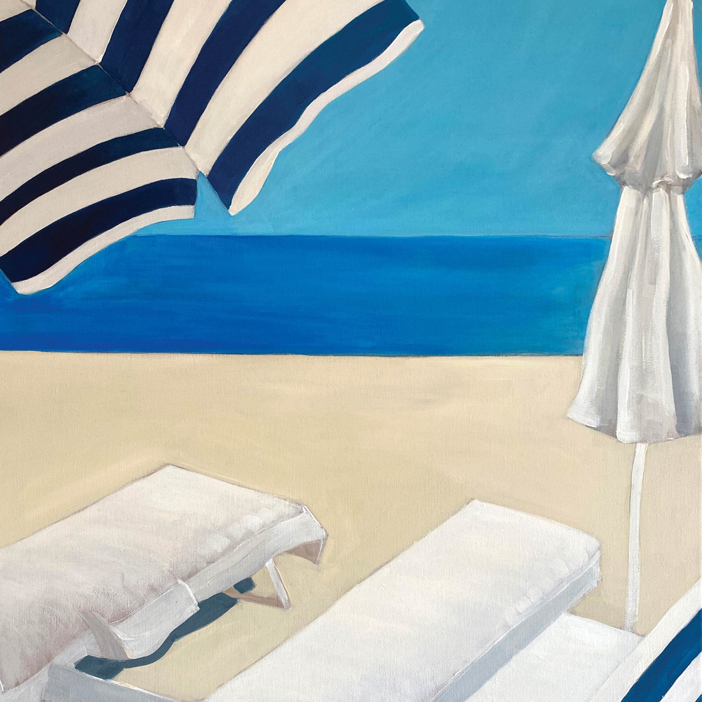 Mediterranean Beach Bliss, Part 1: Fine Art Wooden Framed Poster