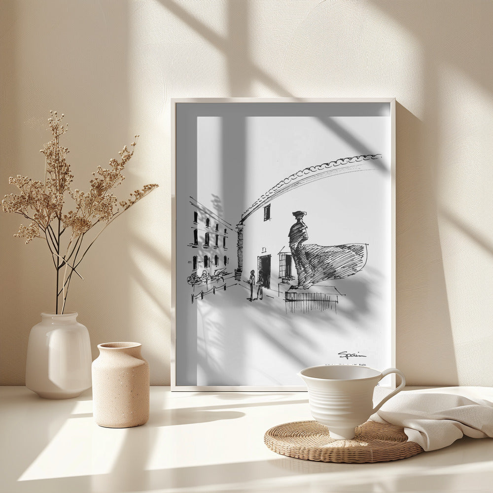 The Spirit of Andalucia, Spain – Ronda Street Style: Fine Art Wooden Framed Poster