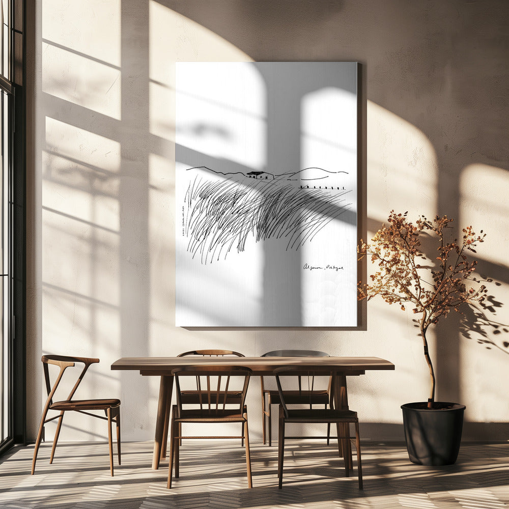 Wild Algarve Coastal Landscape, Minimalist Portugal Framed Art Print