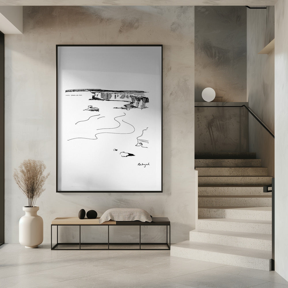 Sagres, Algarve Surf & Sea: Fine Art Wooden Framed Poster