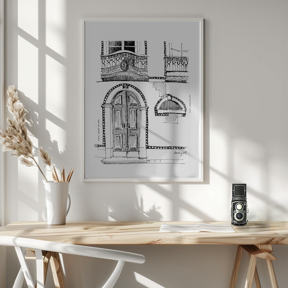 Elegant Entrance: Portugal Architecture, Fine Art Poster