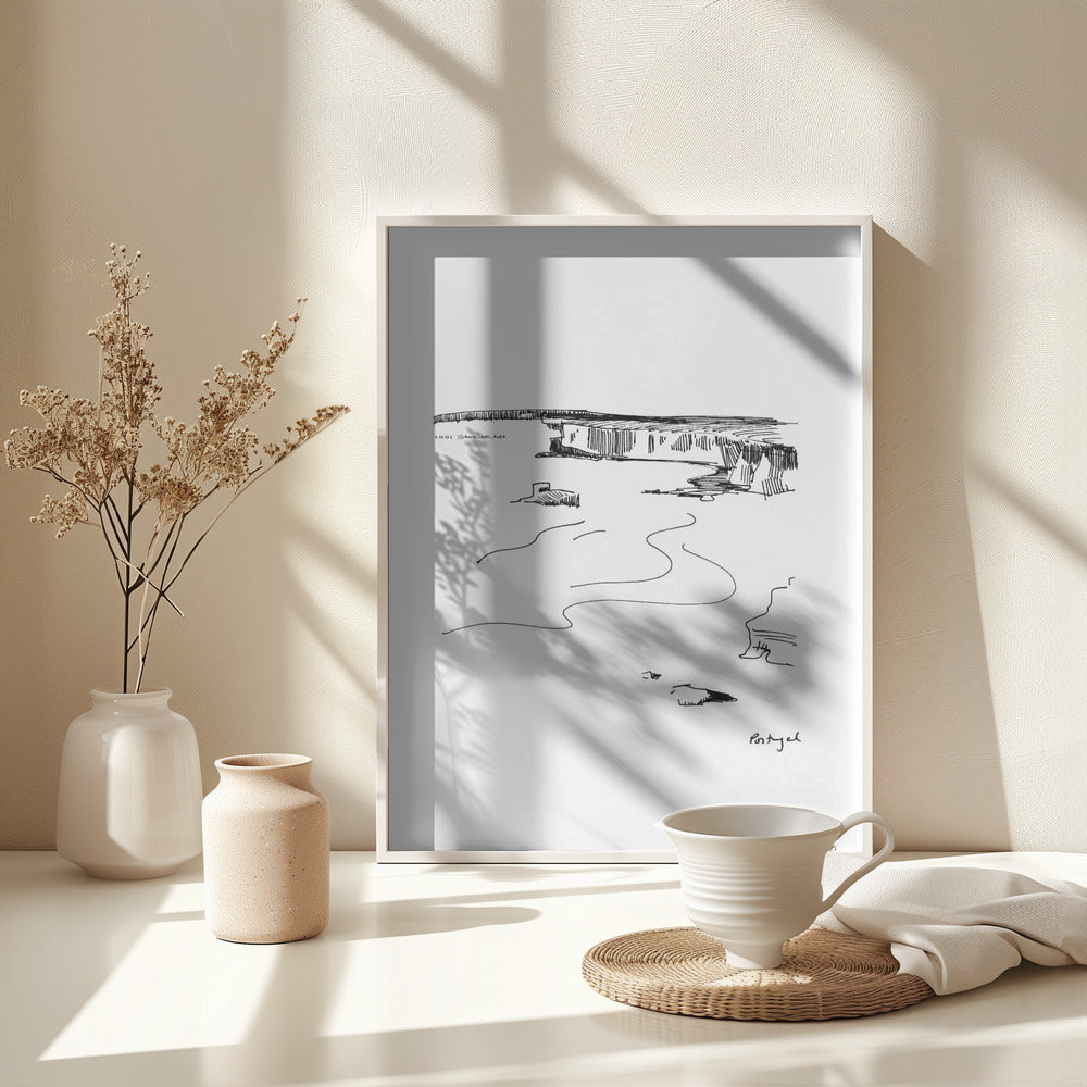 Sagres, Algarve Surf & Sea: Fine Art Wooden Framed Poster