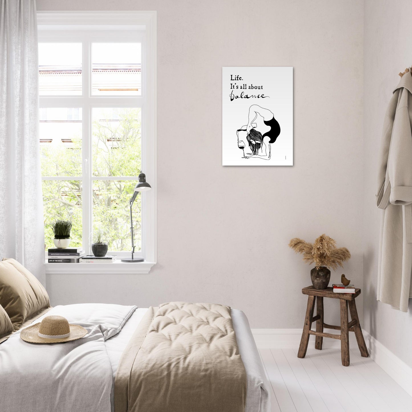 Funny Life Quote and Modern Spirituality Art Print: Yoga Poster Print