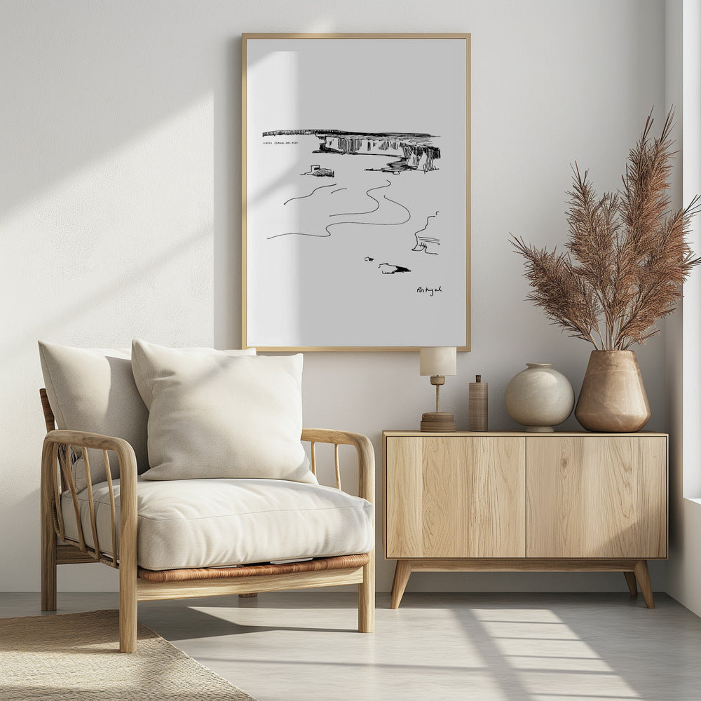 Sagres, Algarve Surf & Sea: Fine Art Wooden Framed Poster