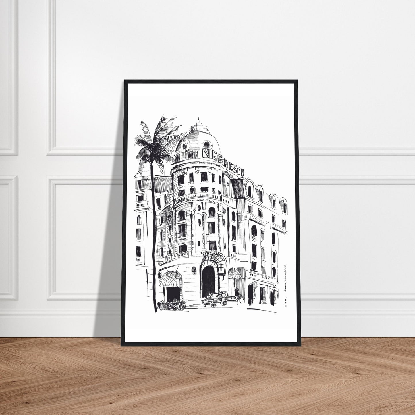 Palm Trees On The French Riviera: Côte d'Azur Framed Art Print