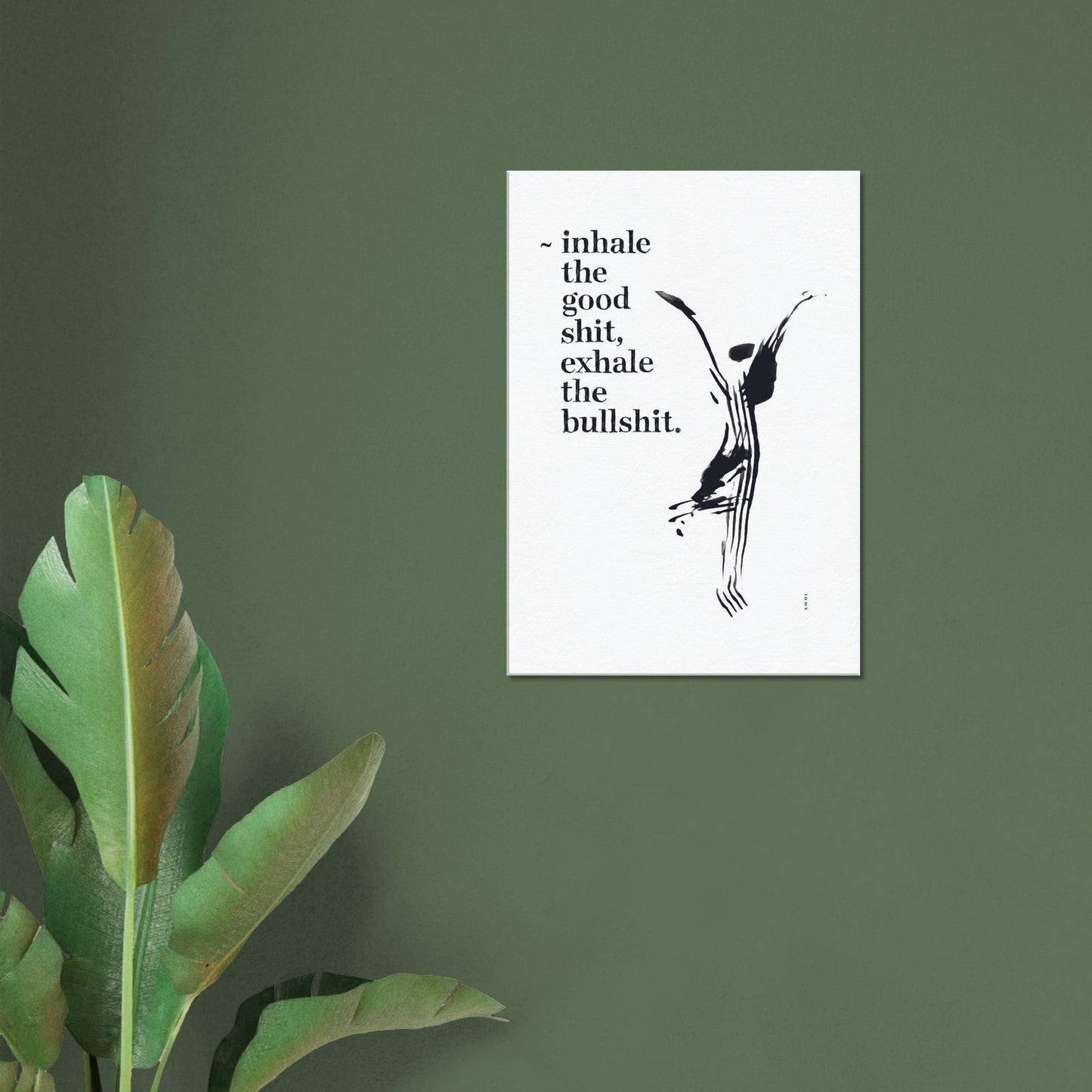 Modern Spiritual Wall Art With Quote And Yoga Pose: Art On Canvas Print