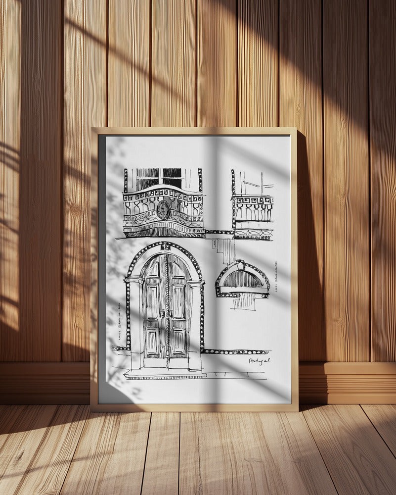 Elegant Entrance: Portugal Architecture, Fine Art Poster