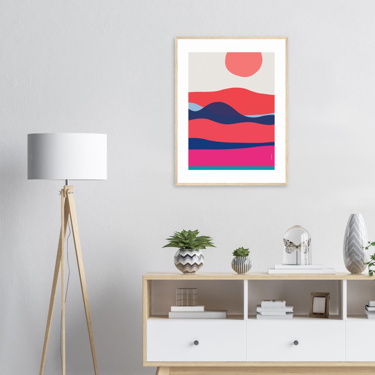 Minimalist Ocean Wall Art: Sunrises And Sunsets Framed Art Print