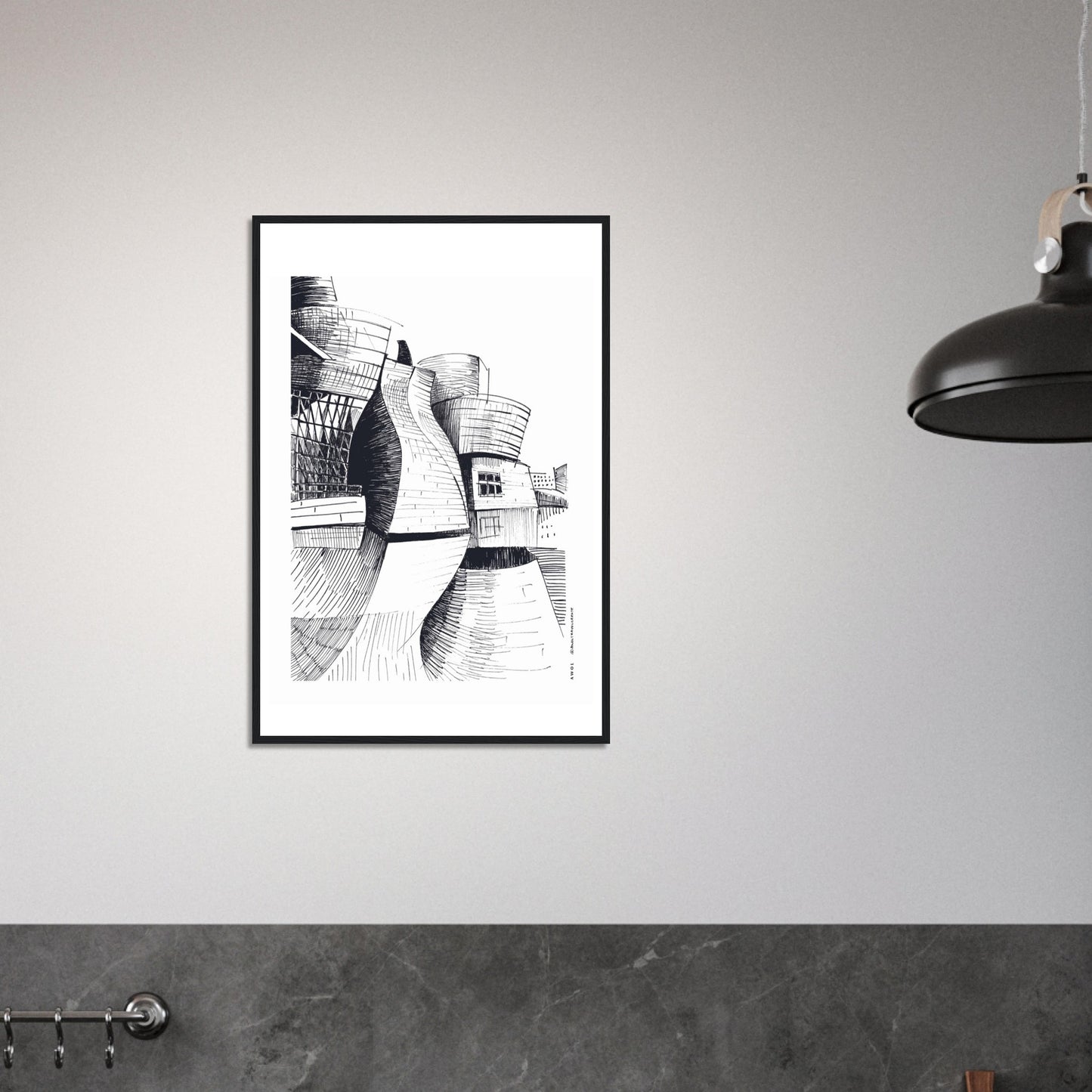 The Guggenheim Bilbao, Modern Architecture Masterpiece: Framed Art Print