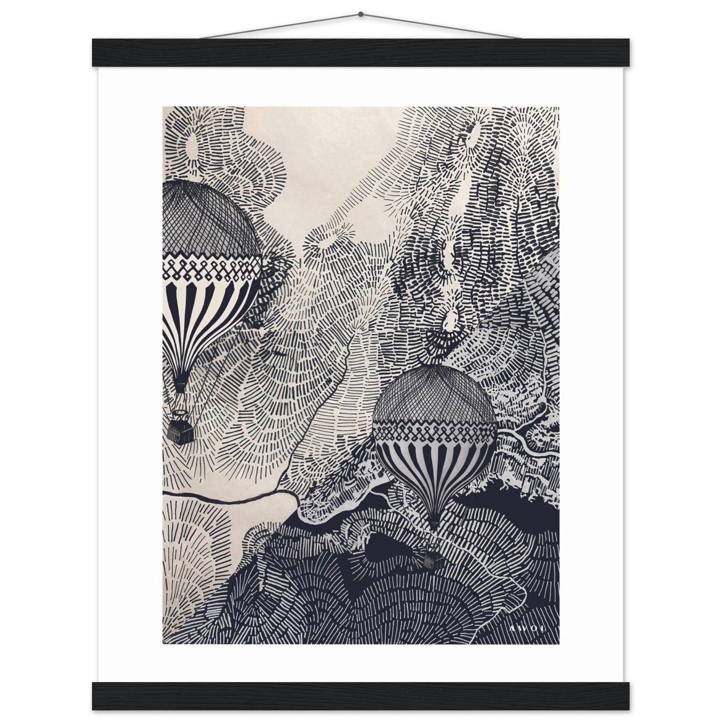 Dream Big Art Print: Vintage Travel In The Sky, Poster With Hanger