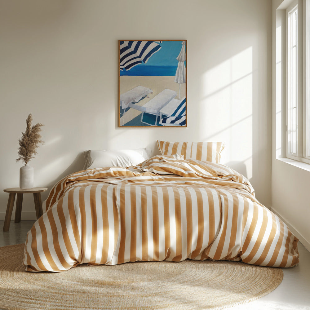 Mediterranean Beach Bliss, Part 1: Fine Art Wooden Framed Poster