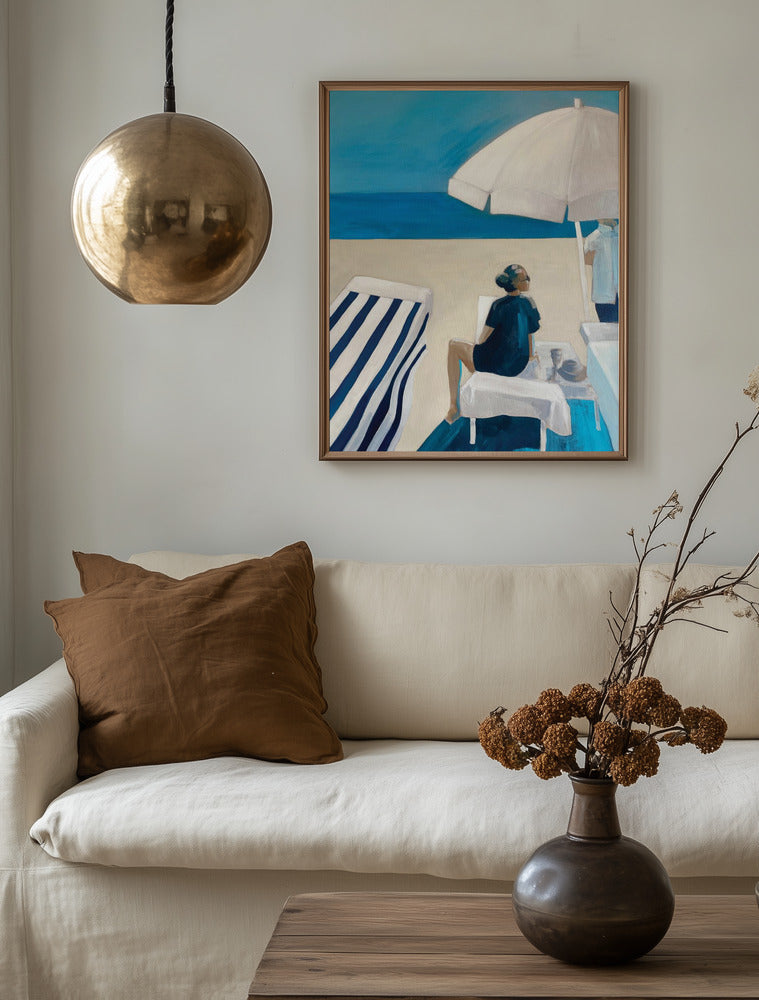 Mediterranean Beach Bliss, Part 2: Fine Art Wooden Framed Poster