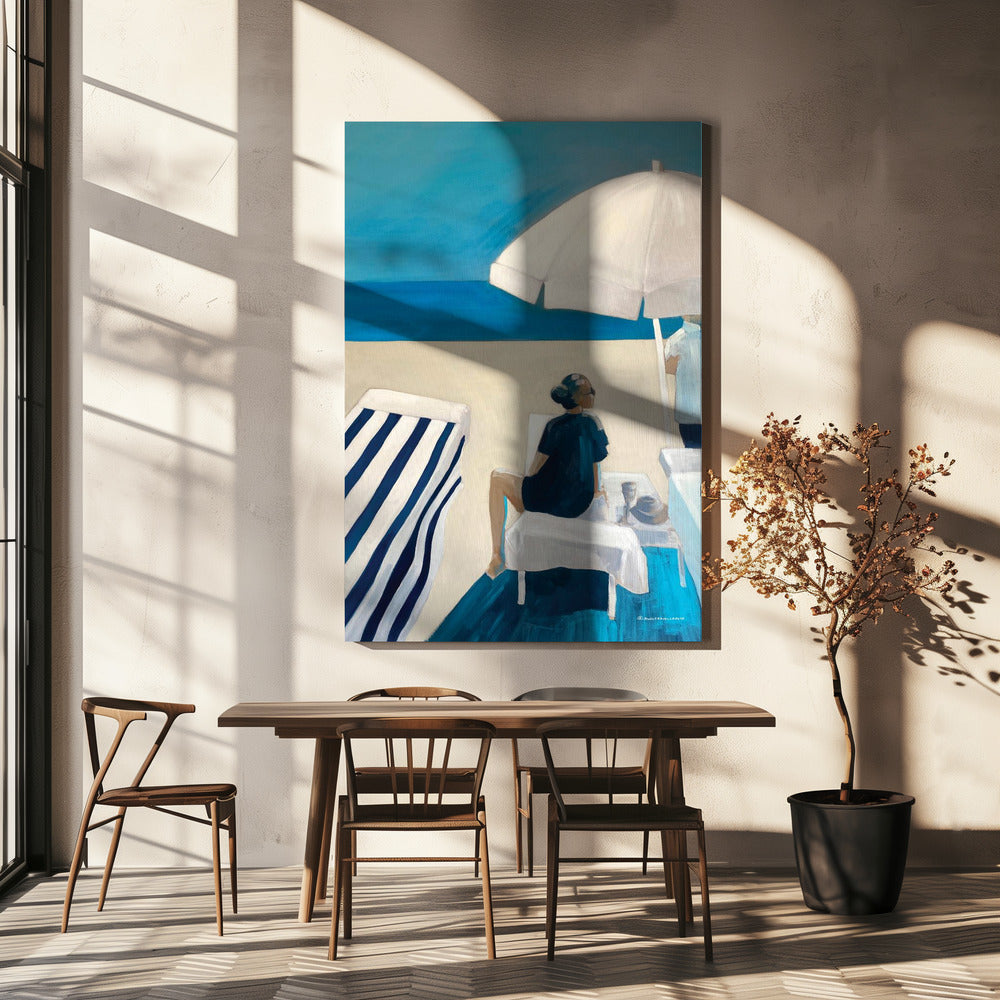 Mediterranean Beach Bliss, Part 2: Fine Art Wooden Framed Poster