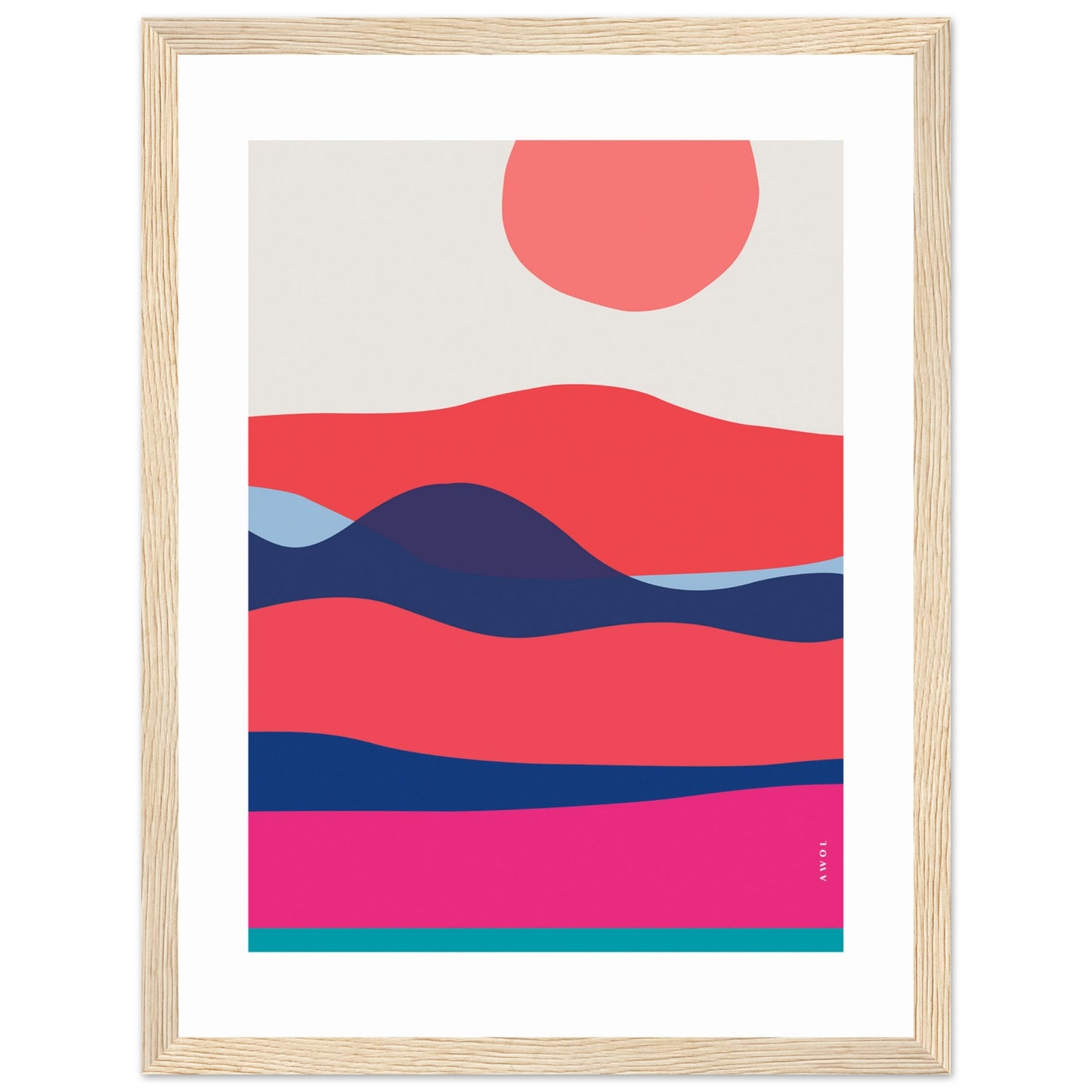 Minimalist Ocean Wall Art: Sunrises And Sunsets Framed Art Print