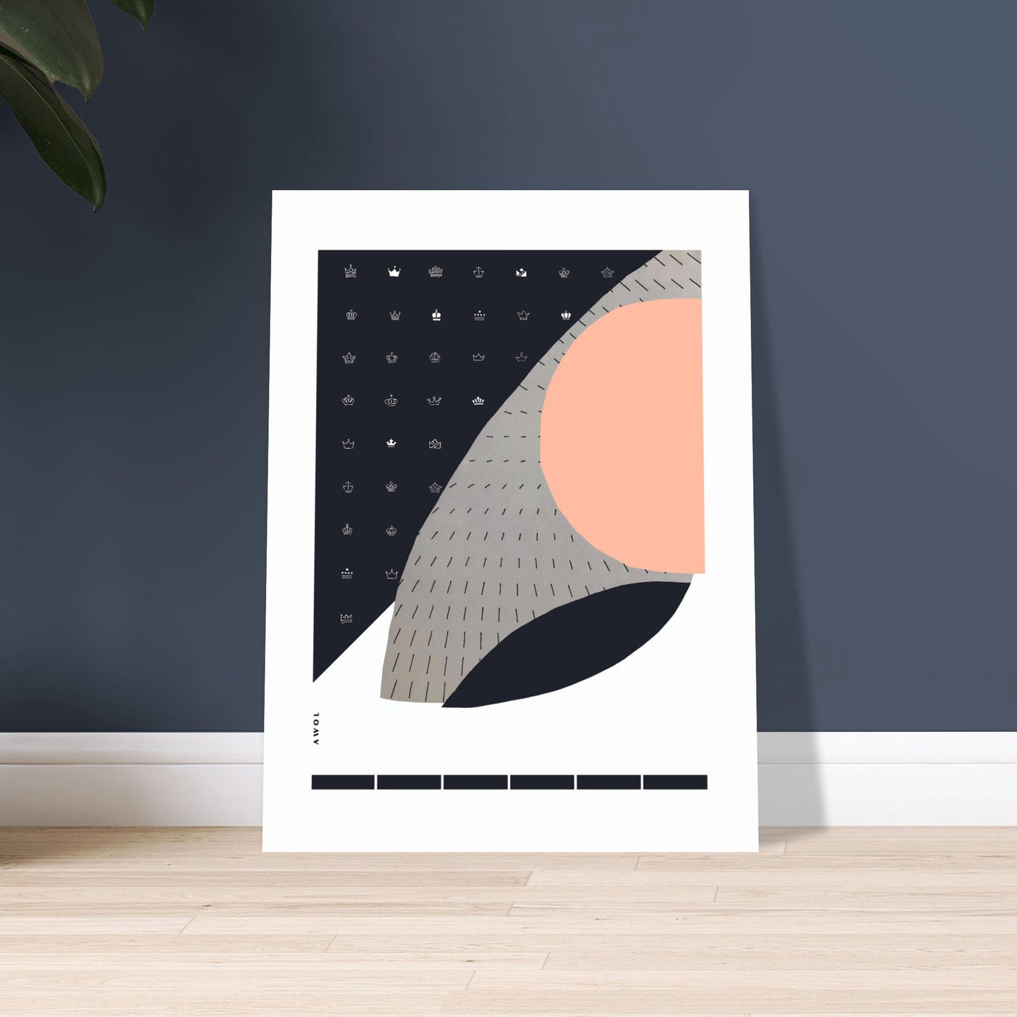Minimalist Wall Art, Scandinavian Abstraction With Graphic Shapes: Poster Print