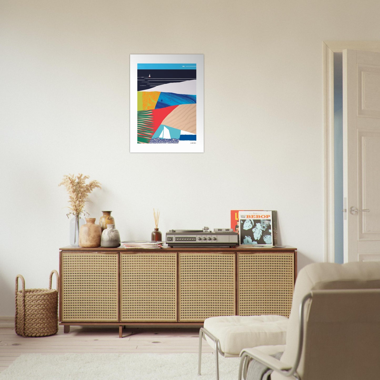 Tropical, Beach Vacation Vibes: Poster Print