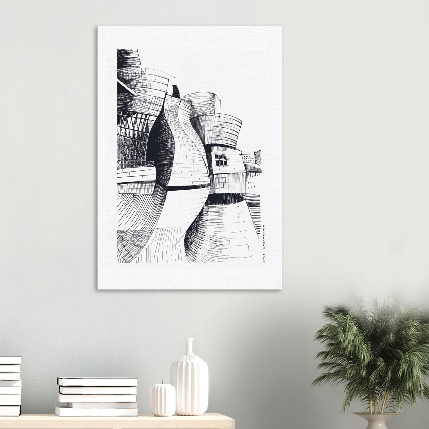 The Guggenheim Bilbao, Modern Architecture Wall Art: Canvas Print