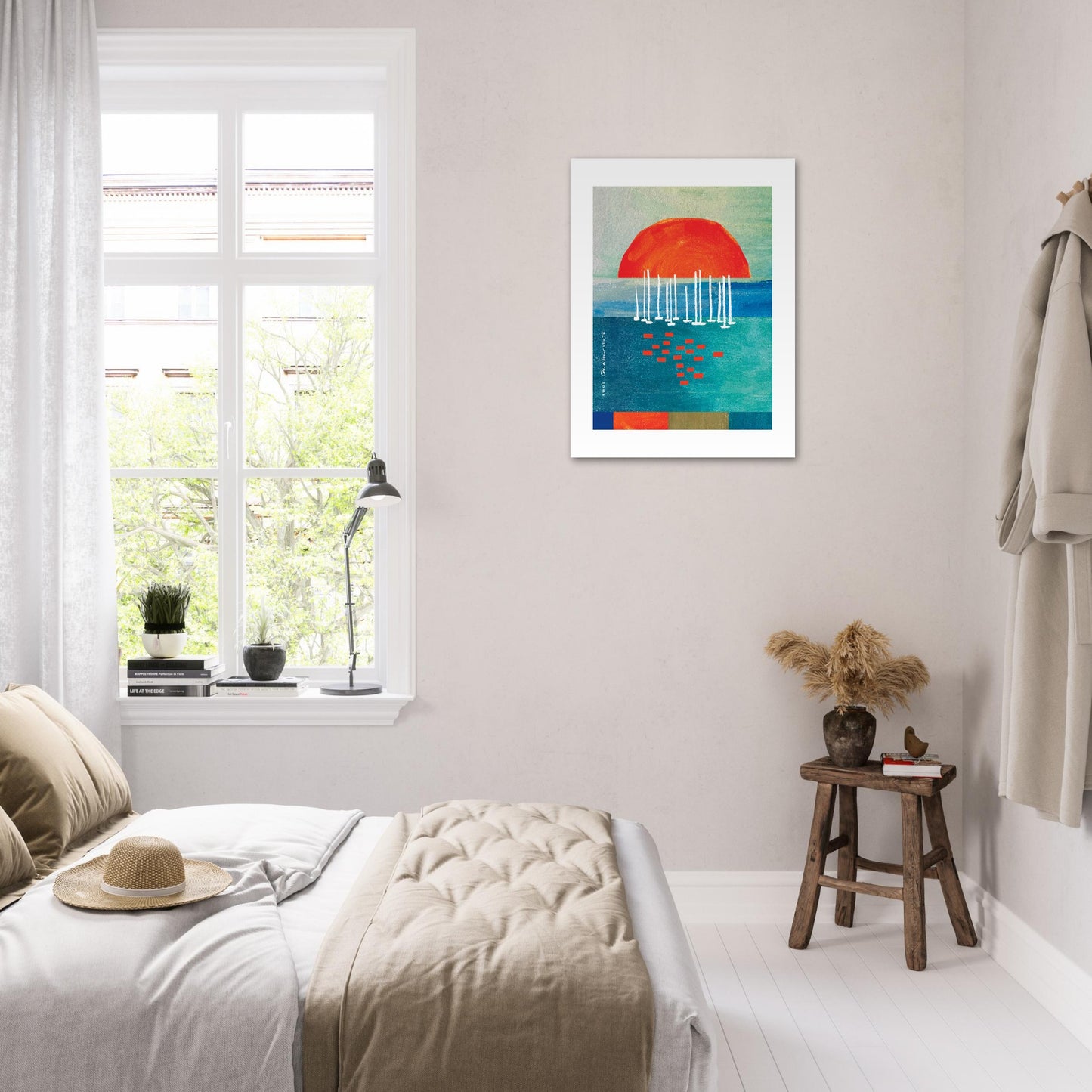 Sunset Wall Art With Sailboats On The Mediterranean Sea: Aluminum Print