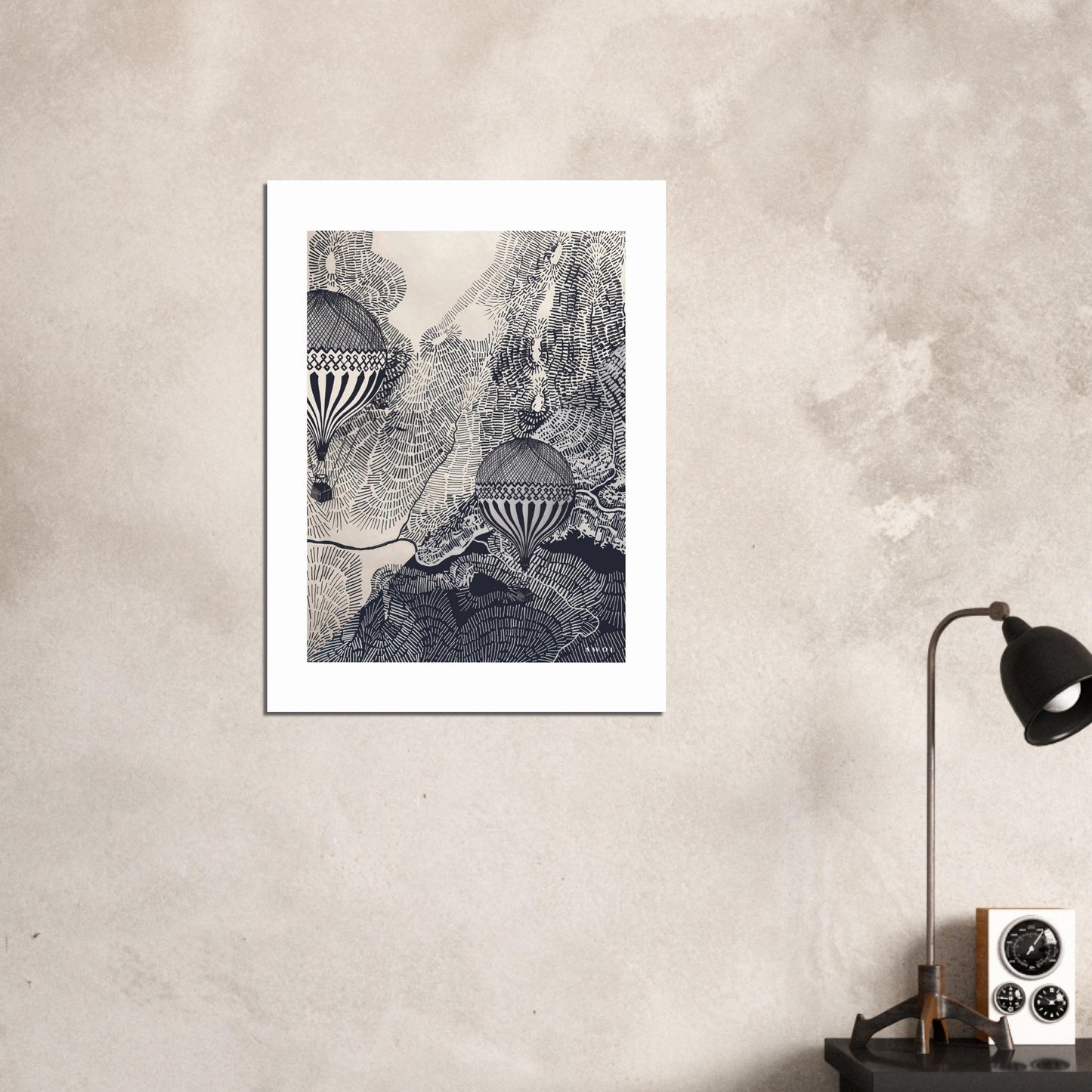 Dreaming Big: Vintage Balloon Adventures In The Sky, Aluminum Art Print