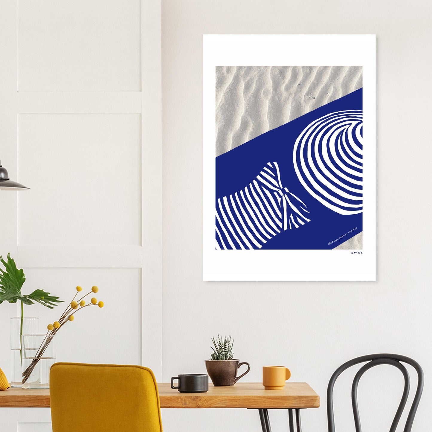 Woman In Oversized Hat And Stripes Sleeping On The Beach: Island Vibes Aluminum Print