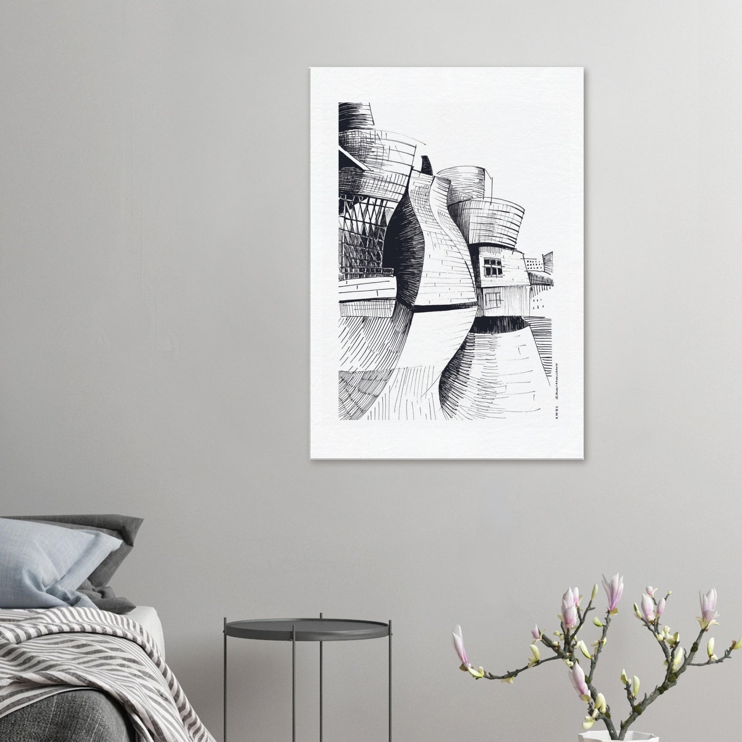The Guggenheim Bilbao, Modern Architecture Wall Art: Canvas Print