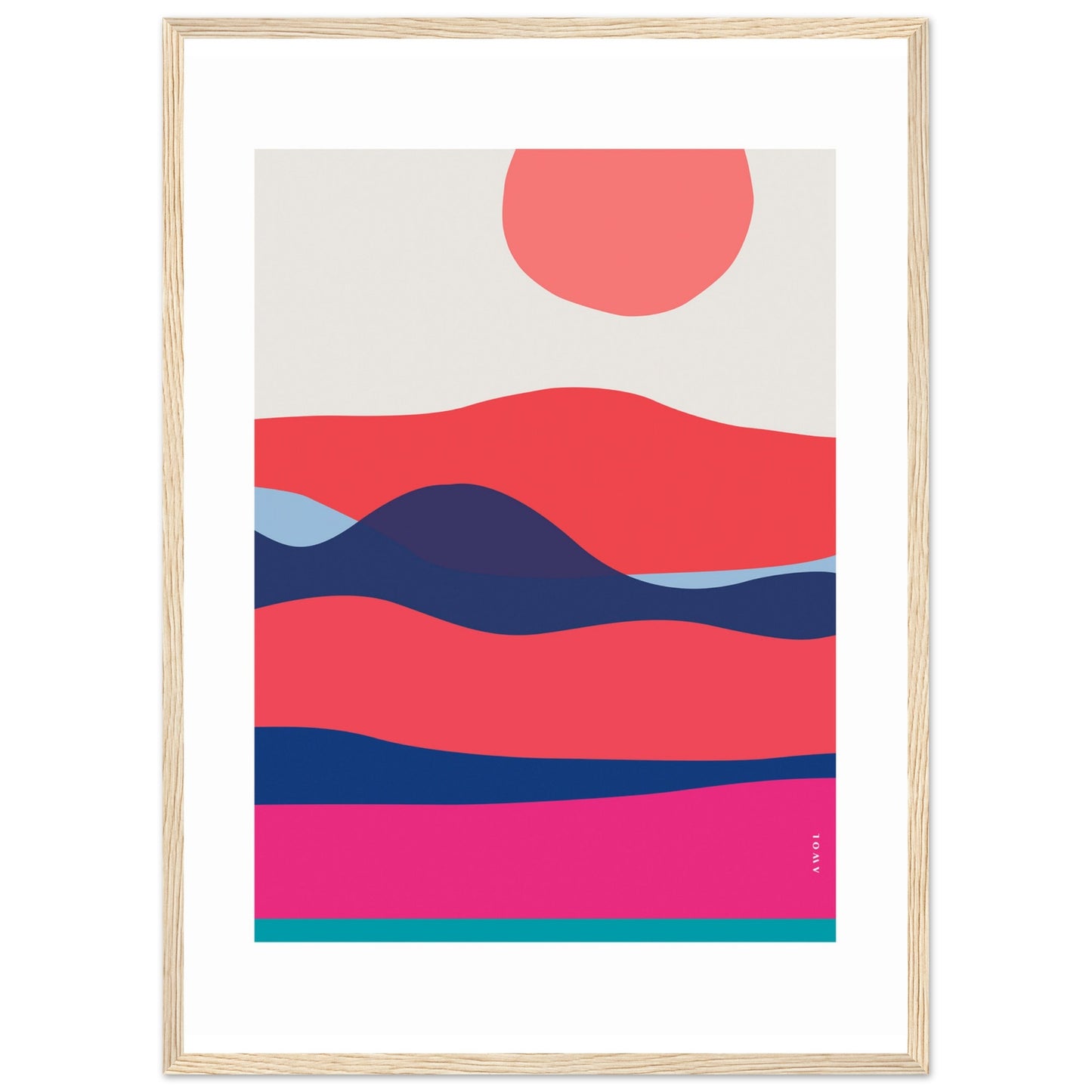 Minimalist Ocean Wall Art: Sunrises And Sunsets Framed Art Print