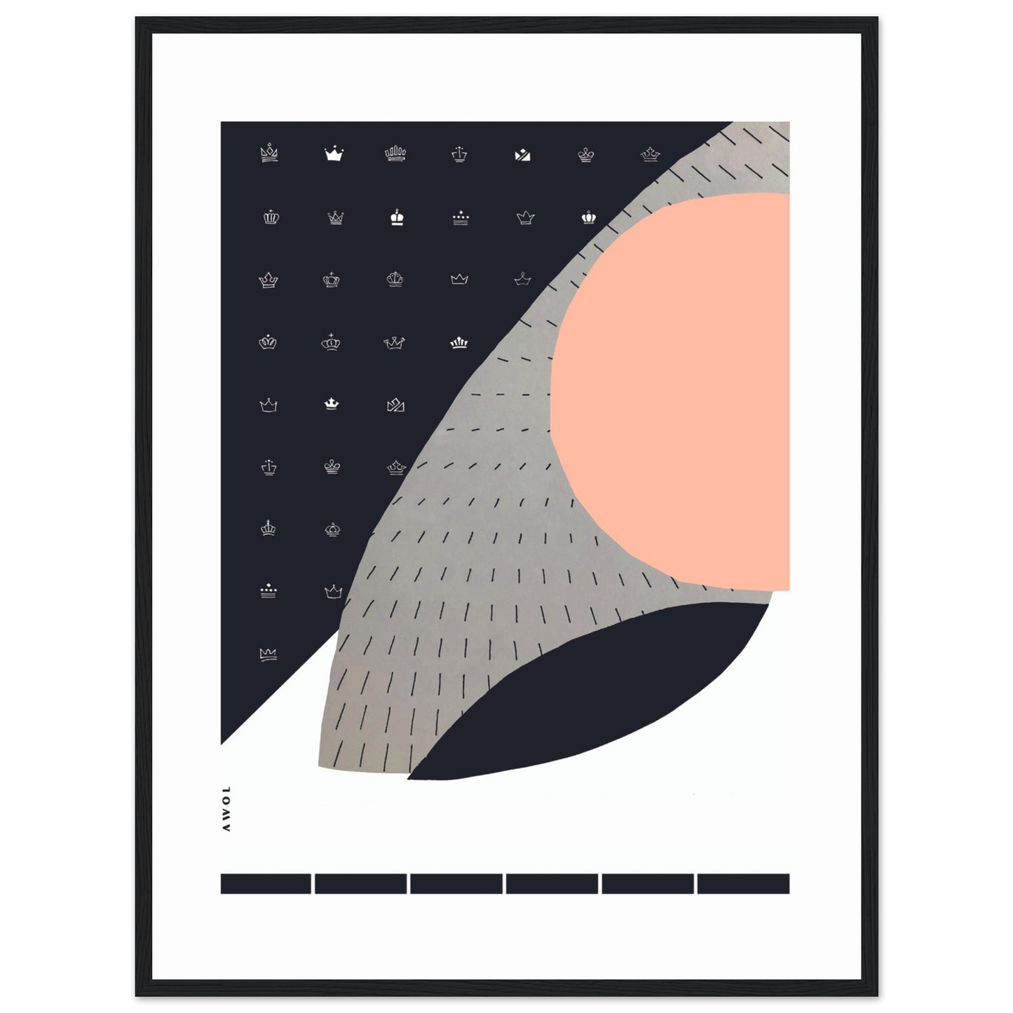 Minimalist Wall Art, Scandinavian Art Print With Abstract Graphic Shapes: Framed Art Print