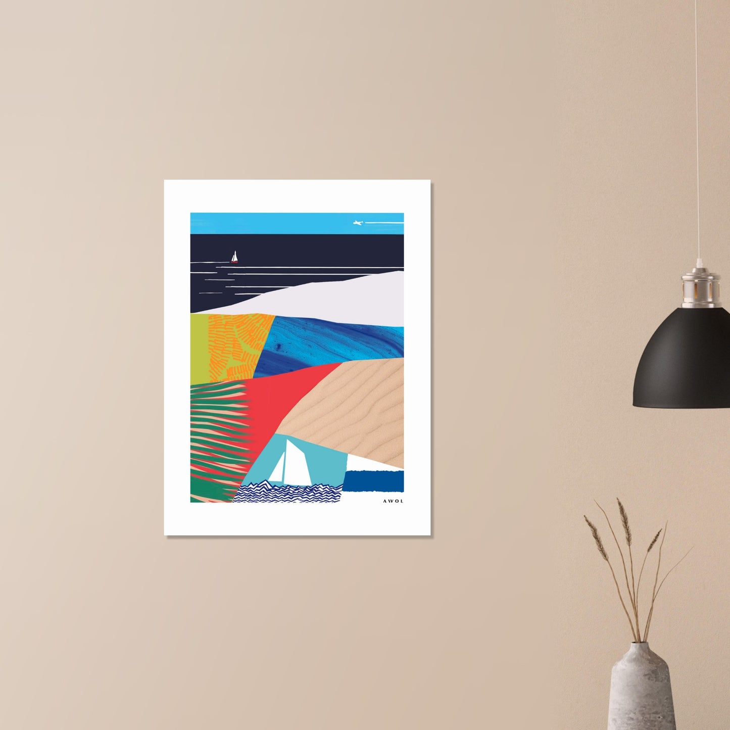 Tropical, Beach Vacation Vibes: Poster Print