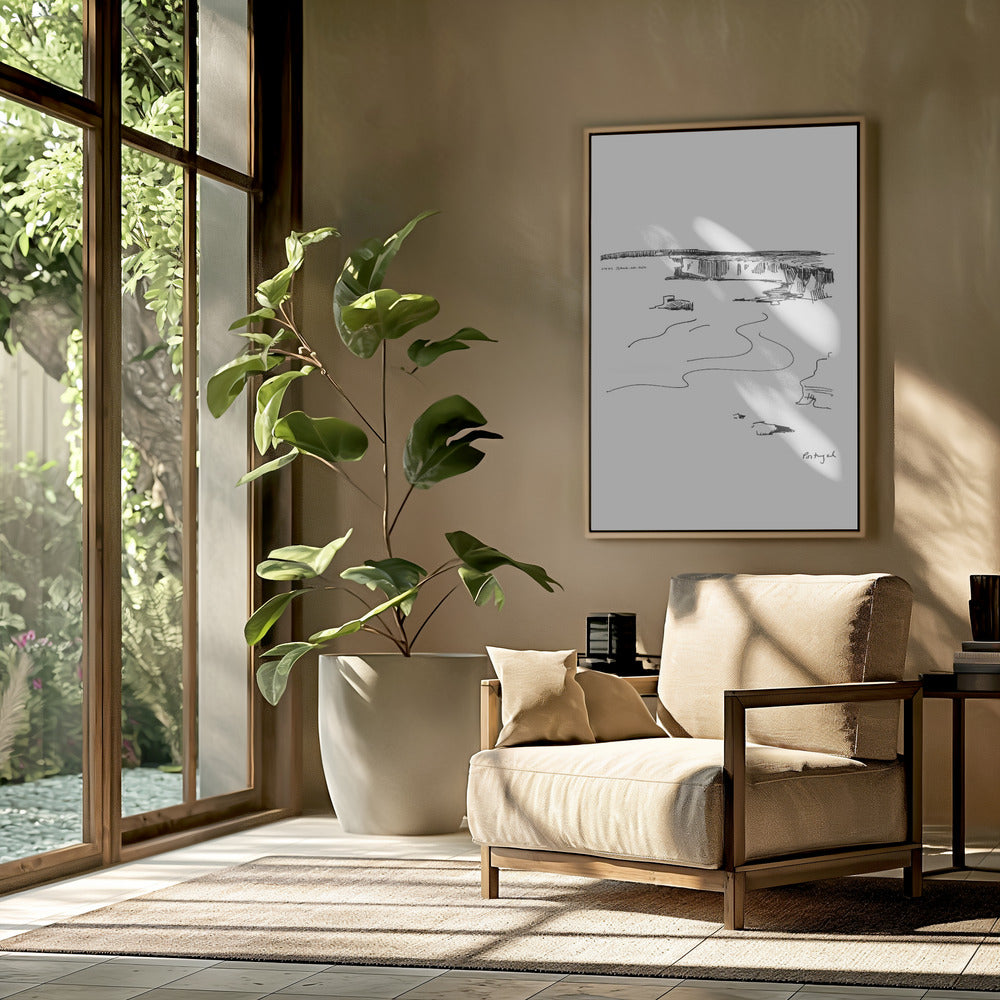 Sagres, Algarve Surf & Sea: Fine Art Wooden Framed Poster