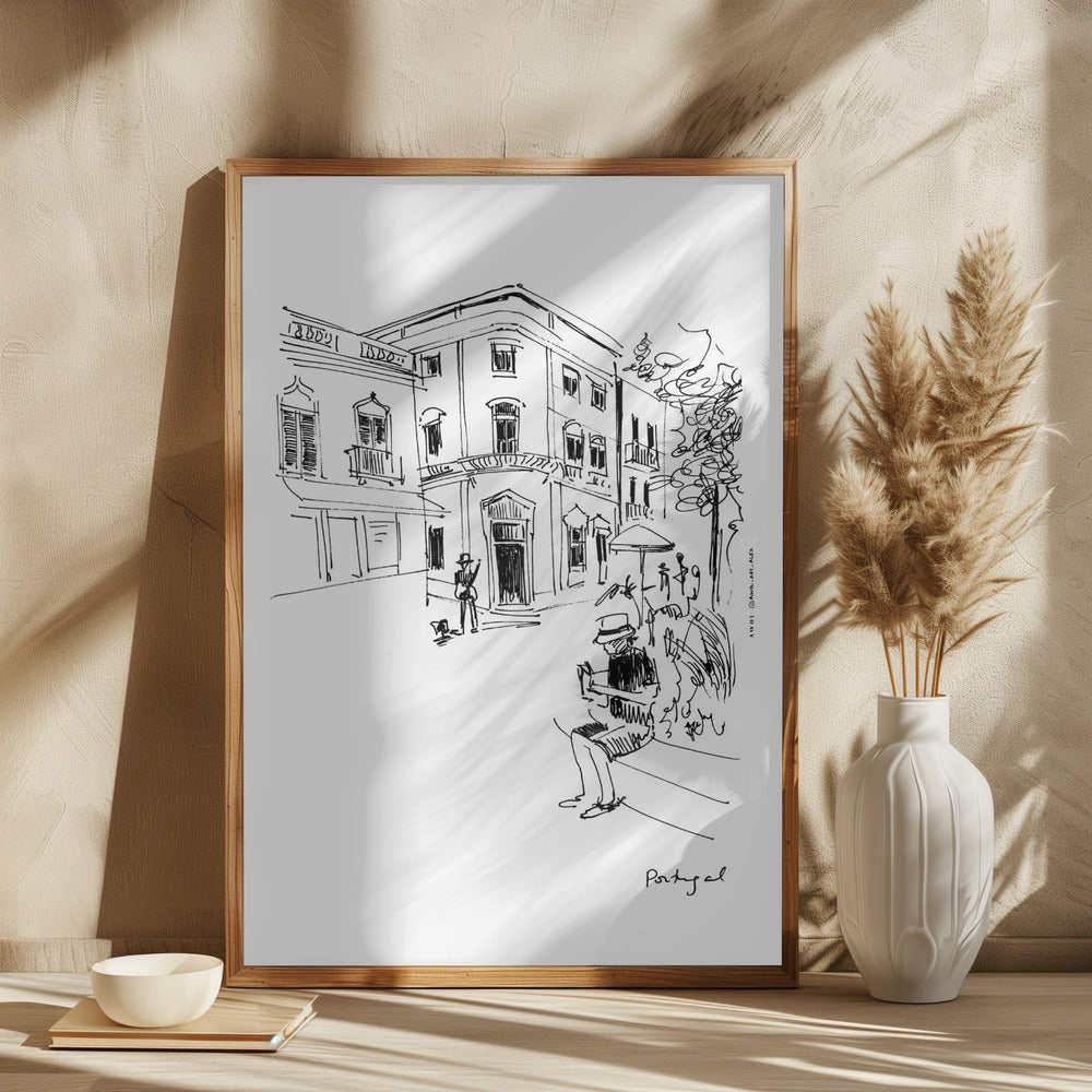 A Lazy Afternoon in Portugal: Framed Fine Art Print