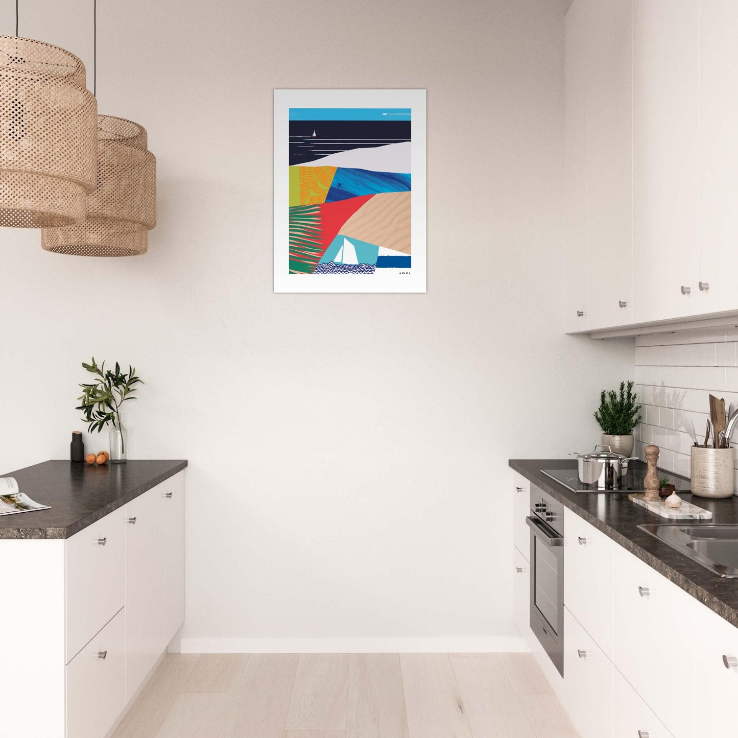 Tropical, Beach Vacation Vibes: Poster Print