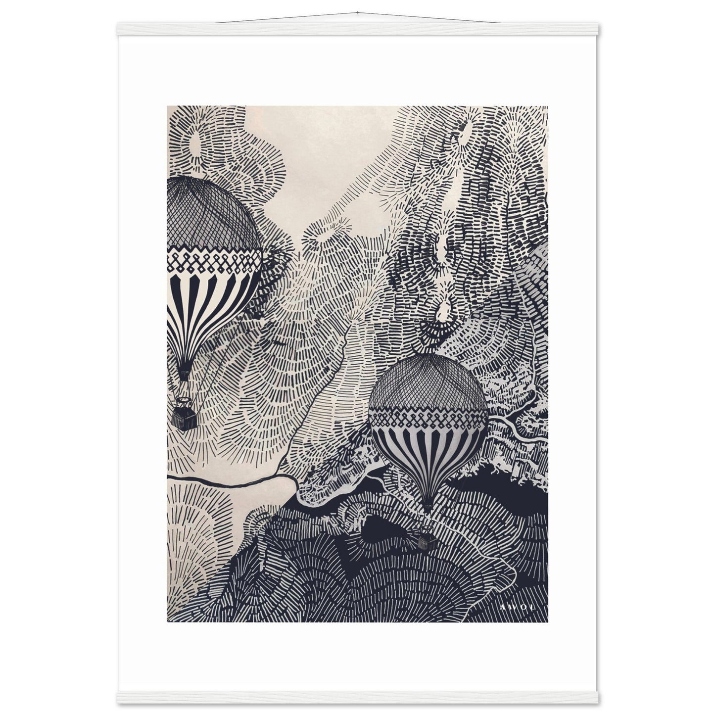 Dream Big Art Print: Vintage Travel In The Sky, Poster With Hanger