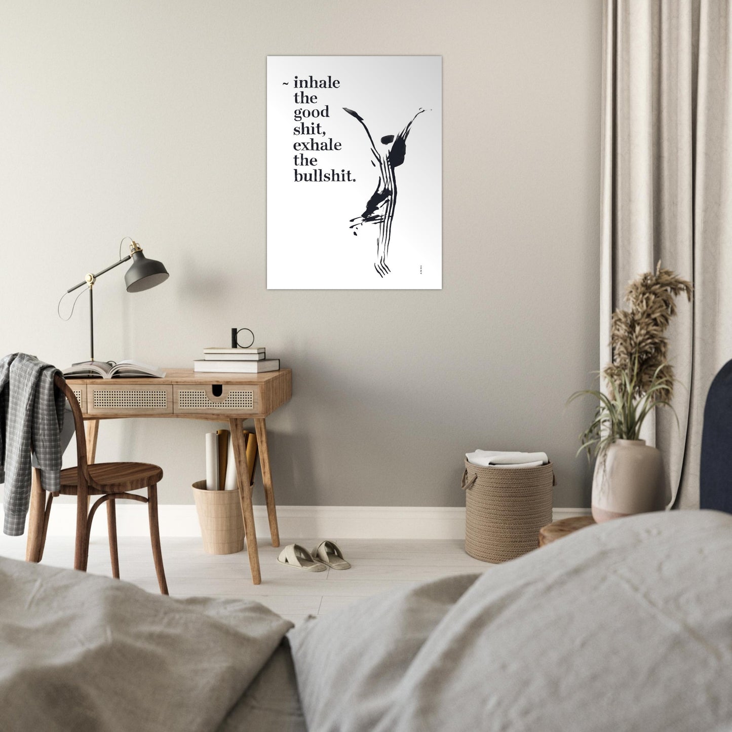 Inhale the Good Shit, Exhale The Bullshit, Abstract Yoga Art : Poster Print