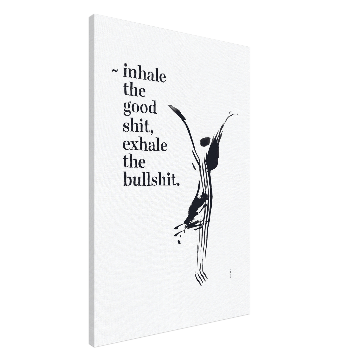 Modern Spiritual Wall Art With Quote And Yoga Pose: Art On Canvas Print