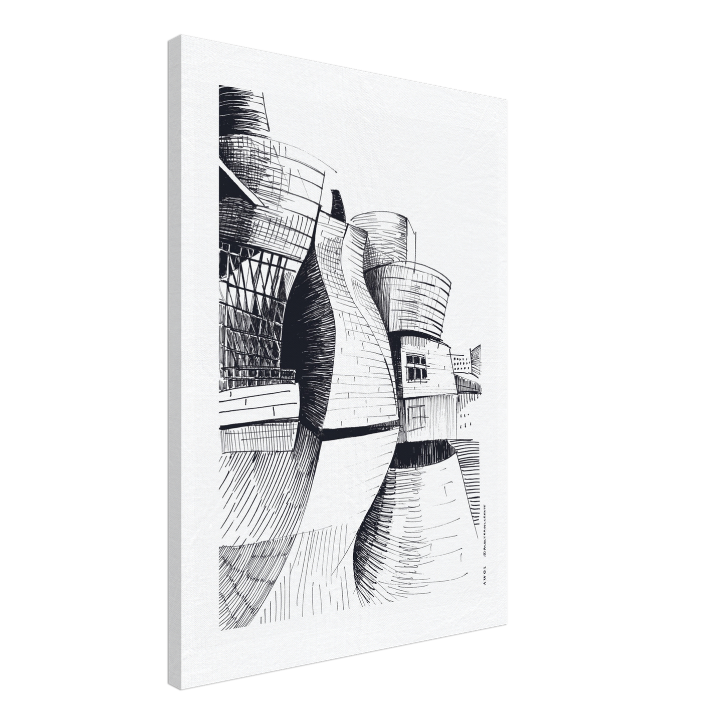 The Guggenheim Bilbao, Modern Architecture Wall Art: Canvas Print