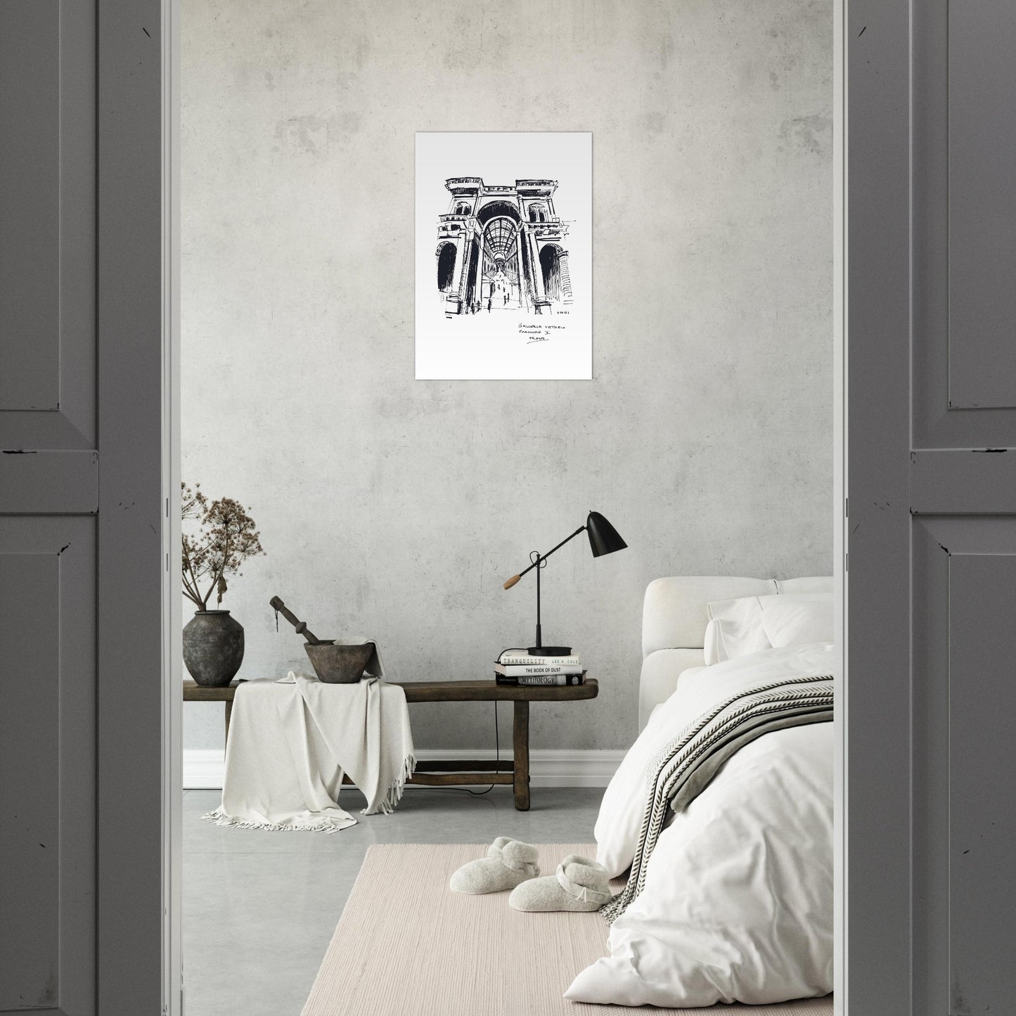 Milan City Art Print With Luxury Shopping Elegance: Poster Print