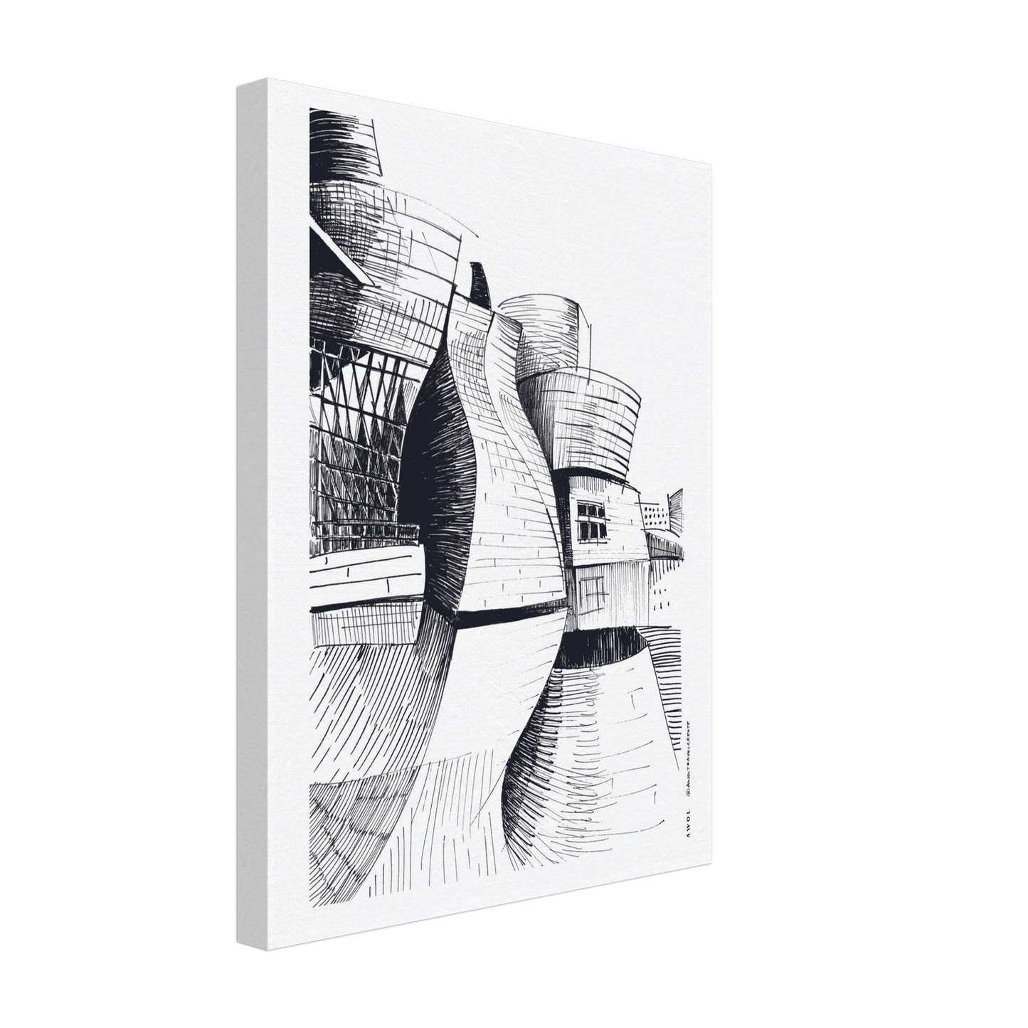 The Guggenheim Bilbao, Modern Architecture Wall Art: Canvas Print