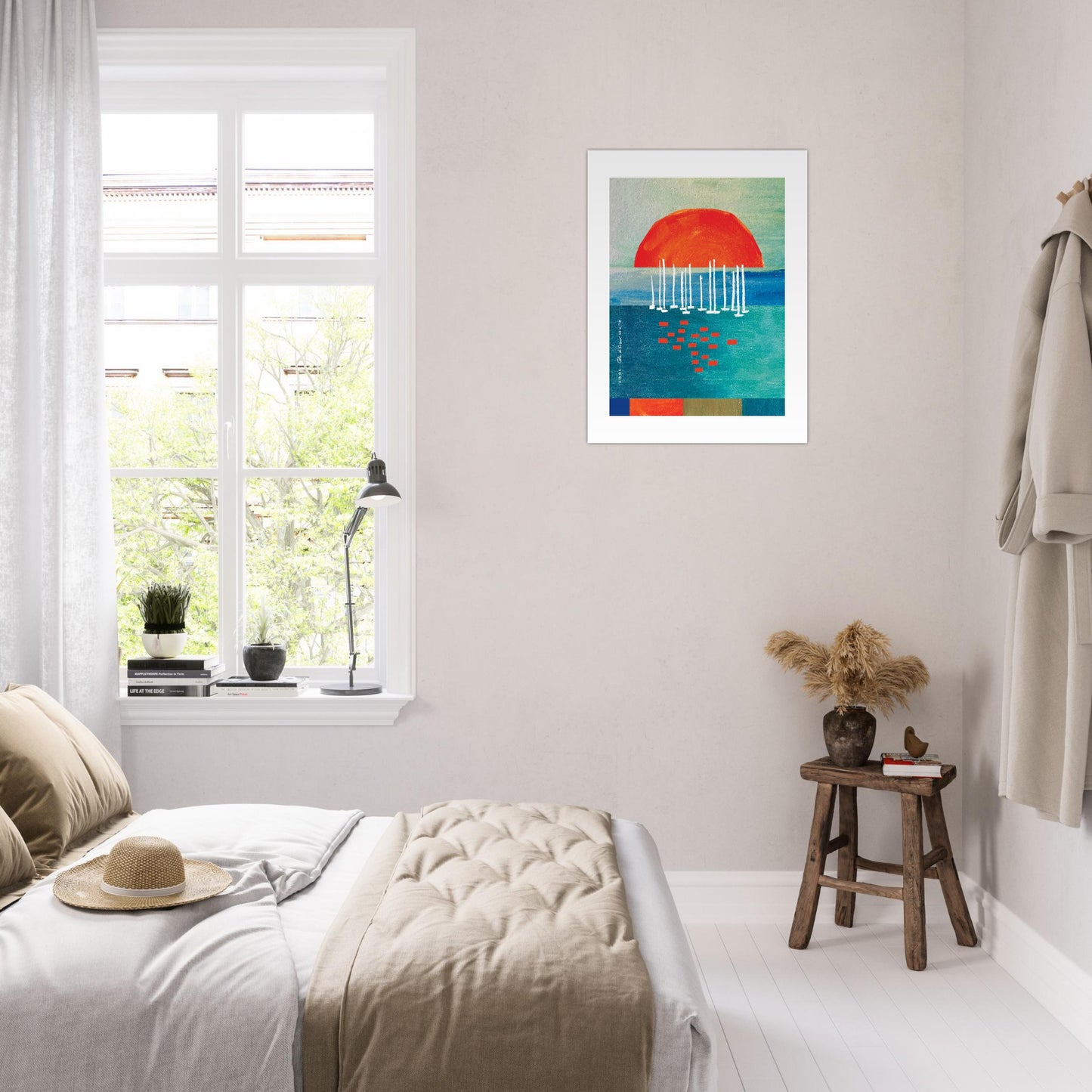 Sunset Wall Art With Sailboats On The Mediterranean Sea: Aluminum Print