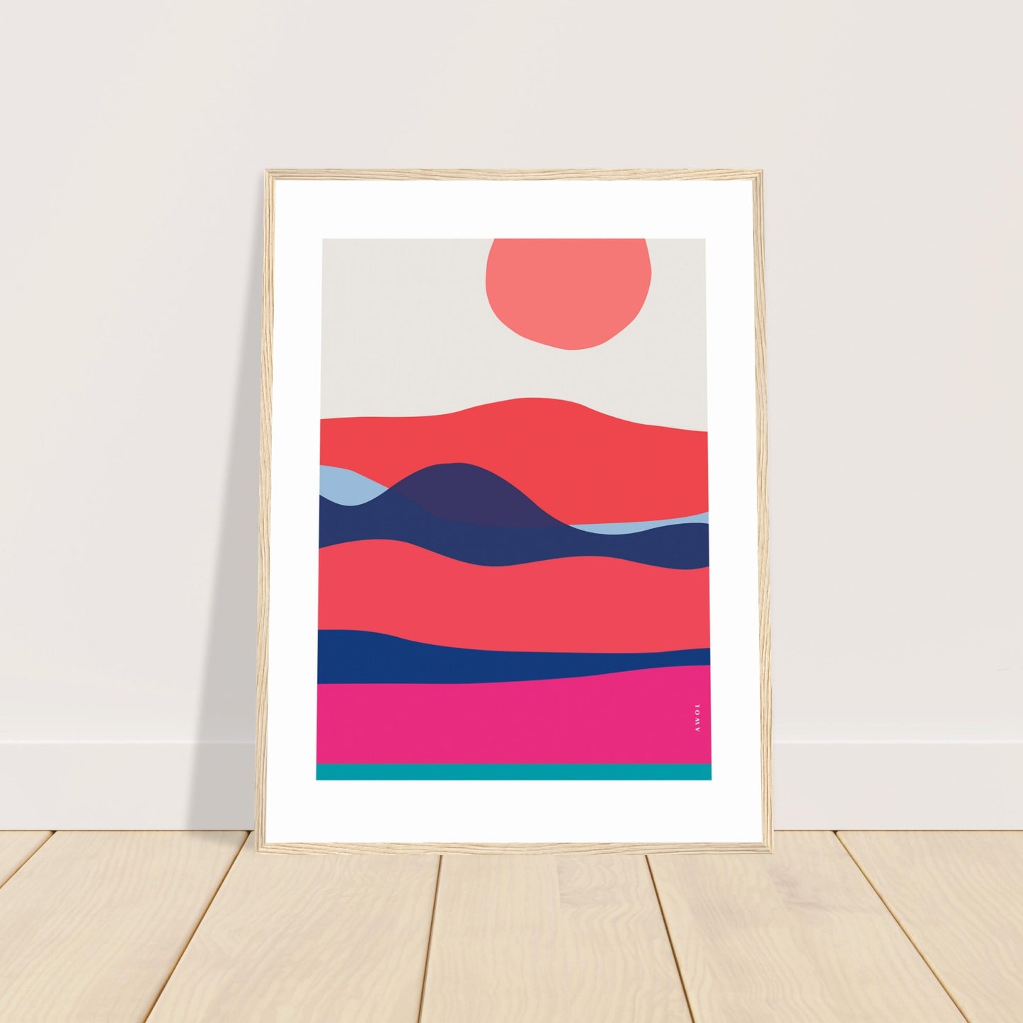 Minimalist Ocean Wall Art: Sunrises And Sunsets Framed Art Print
