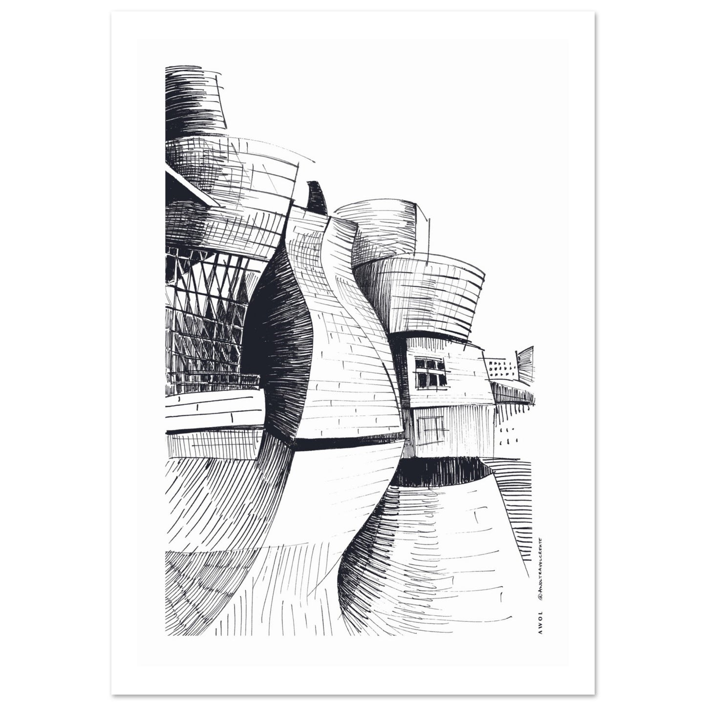 Guggenheim Bilbao, Modern Architecture Masterpiece: Poster Print