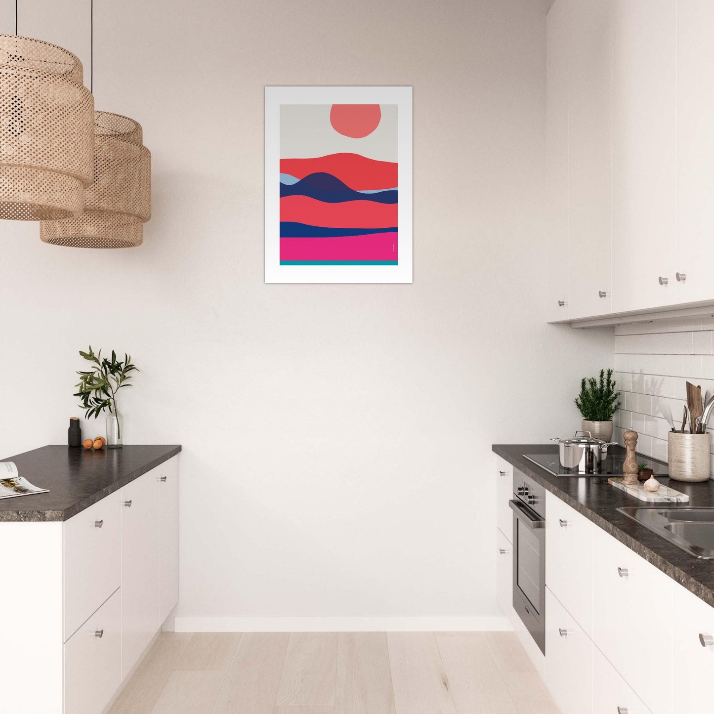 Minimalist Ocean Wall Art: Sunrises and Sunsets Poster Print