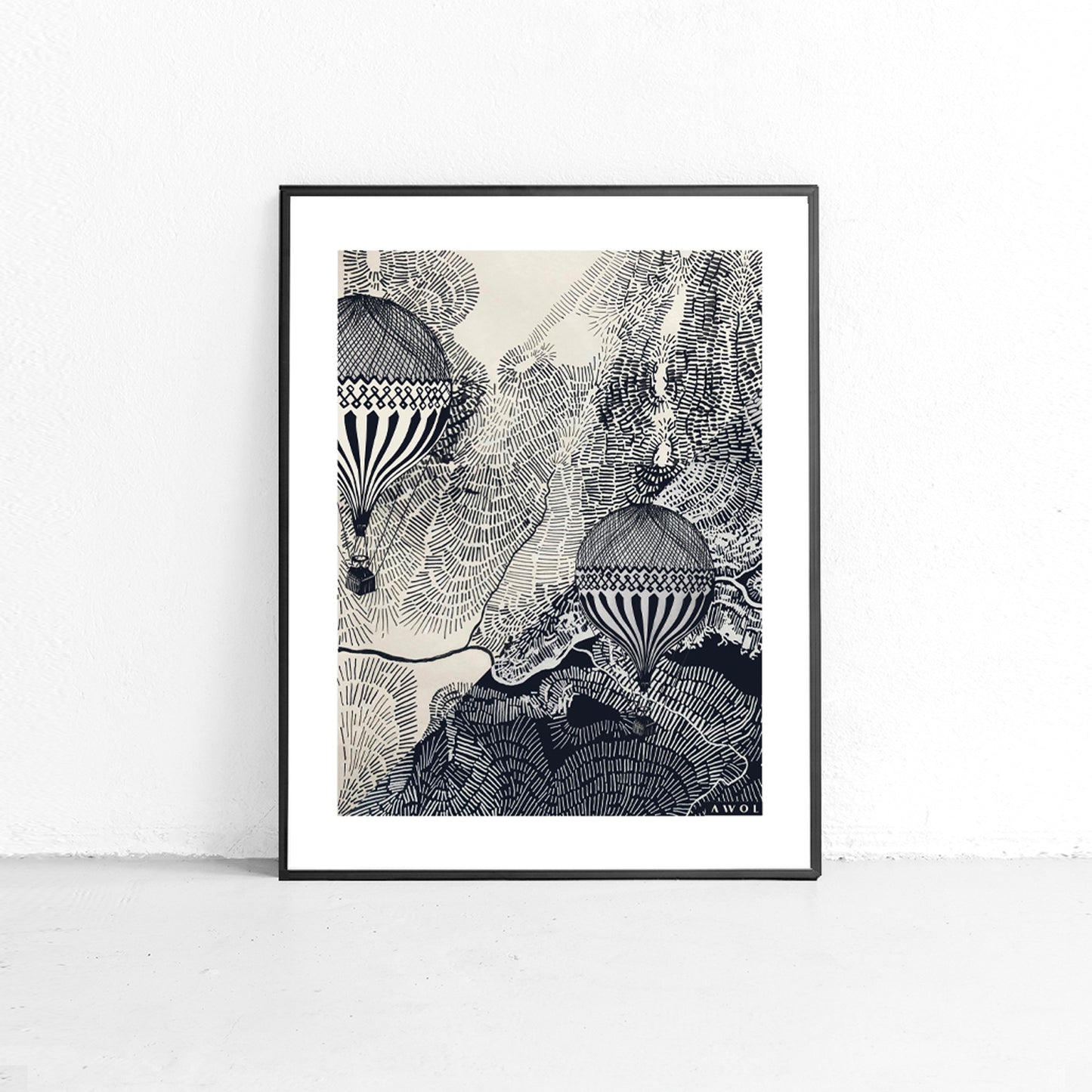 The Dreamer: Hot Air Balloon Adventures In The Sky: Poster Print